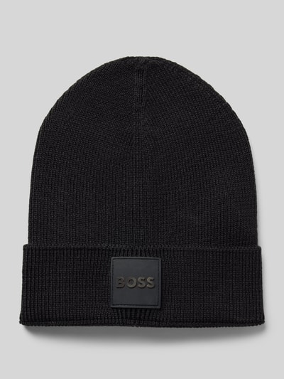 Peek & Cloppenburg BOSSBeanie mit Label-Detail Modell 'Foxxy' in black