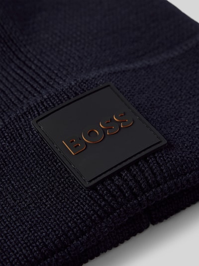 Peek & Cloppenburg BOSSBeanie Mit Label-Detail Modell 'Foxxy' In Marine