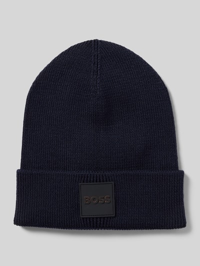 Peek & Cloppenburg BOSSBeanie mit Label-Detail Modell 'Foxxy' in marine