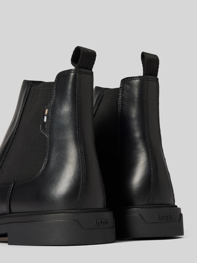 Peek & Cloppenburg BOSSBoots Aus Leder-Textil-Mix Mit Elastischen Einsätzen In Black