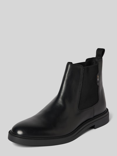 Peek & Cloppenburg BOSSBoots aus Leder-Textil-Mix mit elastischen Einsätzen in black