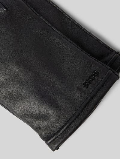Peek & Cloppenburg BOSSHandschuhe Mit Label-Detail Modell 'Kranton' In Black