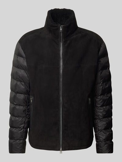 Peek & Cloppenburg BOSSJacke Aus Ziegenleder Mit Stehkragen Modell 'Mauricio' In Black