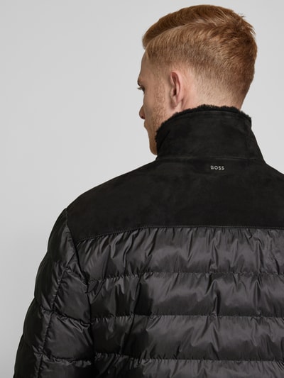 Peek & Cloppenburg BOSSJacke Aus Ziegenleder Mit Stehkragen Modell 'Mauricio' In Black