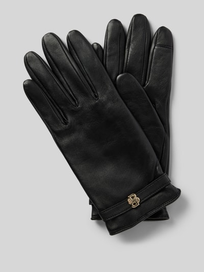 Peek & Cloppenburg BOSSLederhandschuhe mit Label-Applikation Modell 'Gueen' in black
