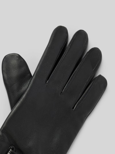 Peek & Cloppenburg BOSSLederhandschuhe Mit Label-Detail Modell 'Helkop' In Black