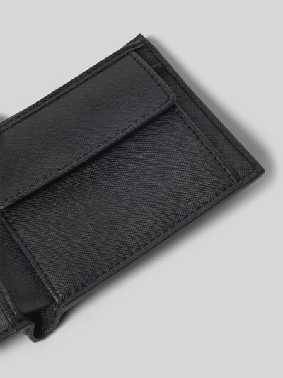 Peek & Cloppenburg BOSSLederportemonnaie Mit Label-Print Modell 'Zair' In Black