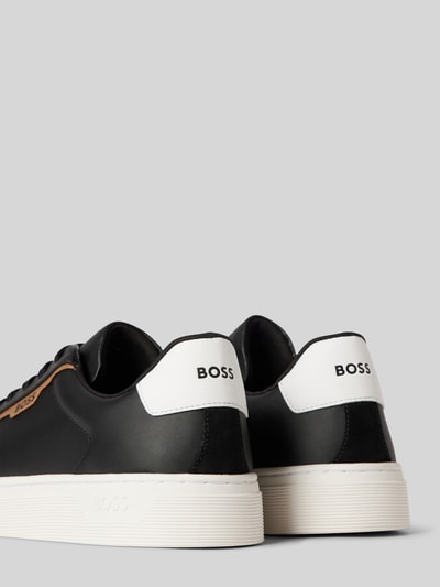 Peek & Cloppenburg BOSSLedersneaker Mit Label-Details Modell 'Rhys_Tenn' In Black