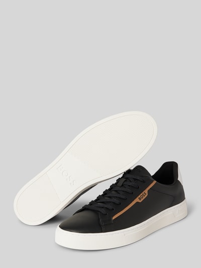 Peek & Cloppenburg BOSSLedersneaker Mit Label-Details Modell 'Rhys_Tenn' In Black
