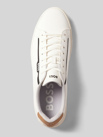 Peek & Cloppenburg BOSSLedersneaker Mit Label-Details Modell 'Rhys_Tenn' In Weiss