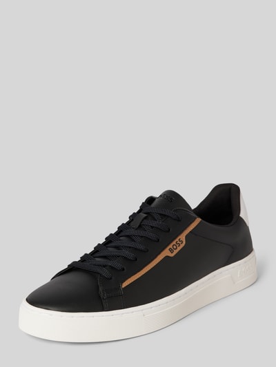 Peek & Cloppenburg BOSSLedersneaker mit Label-Details Modell 'Rhys_Tenn' in black