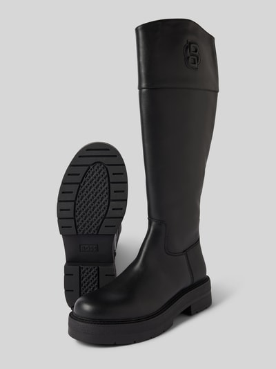 Peek & Cloppenburg BOSSLederstiefel Mit Label-Detail Modell 'Rebby' In Black