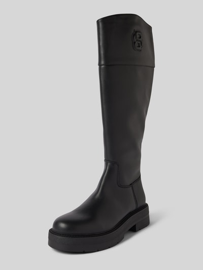 Peek & Cloppenburg BOSSLederstiefel Mit Label-Detail Modell 'Rebby' In Black