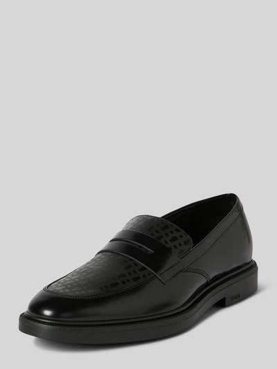 Peek & Cloppenburg BOSSLoafer aus Leder mit Label-Detail Modell 'Larry' in black