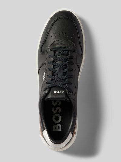 Peek & Cloppenburg BOSSLow Top Sneaker Aus Leder Mit Schnürung In Black