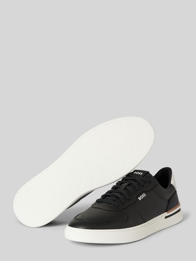 Peek & Cloppenburg BOSSLow Top Sneaker Aus Leder Mit Schnürung In Black