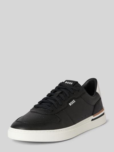 Peek & Cloppenburg BOSSLow Top Sneaker aus Leder mit Schnürung in black