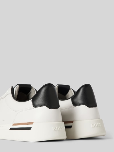 Peek & Cloppenburg BOSSLow Top Sneaker Aus Leder Mit Schnürung In Weiss