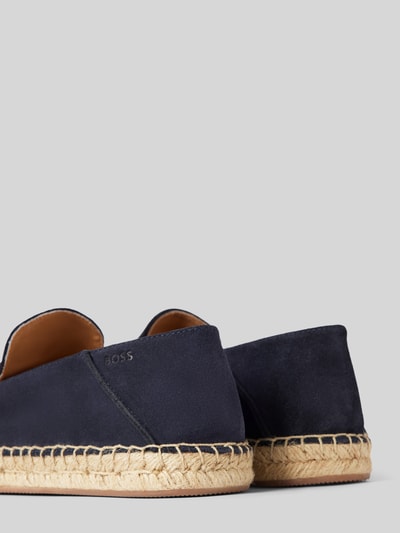 Peek & Cloppenburg BOSSMokassins Aus Leder Mit Label-Detail Modell 'Madeira' In Marine