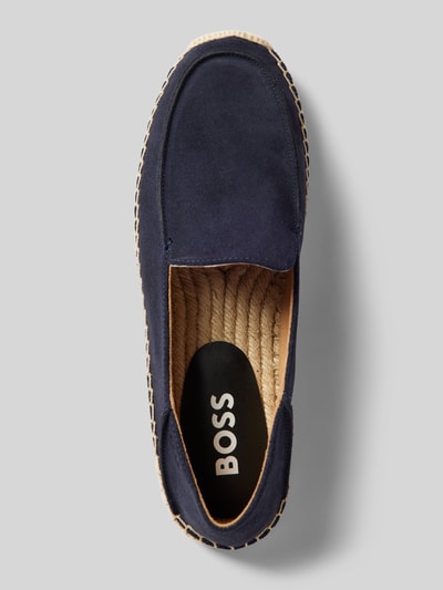 Peek & Cloppenburg BOSSMokassins Aus Leder Mit Label-Detail Modell 'Madeira' In Marine