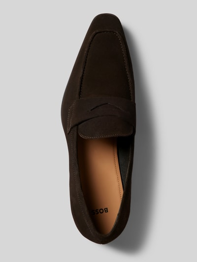 Peek & Cloppenburg BOSSPenny-Loafer Aus Echtem Leder Modell 'Theon' In Dunkelbraun