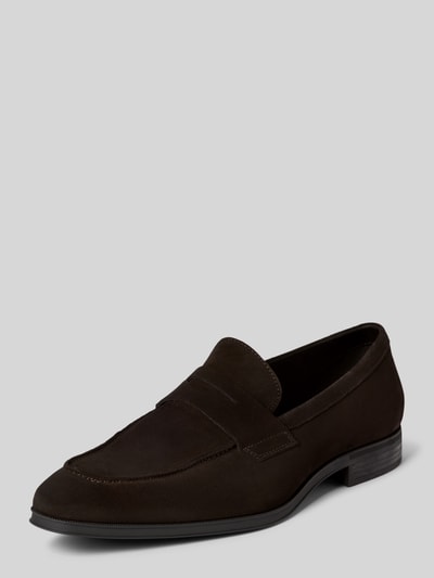 Peek & Cloppenburg BOSSPenny-Loafer aus echtem Leder Modell 'Theon' in dunkelbraun