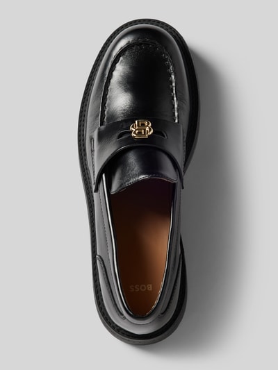 Peek & Cloppenburg BOSSPenny Loafer Aus Leder Mit Schaftbrücke Modell 'Rebby' In Black