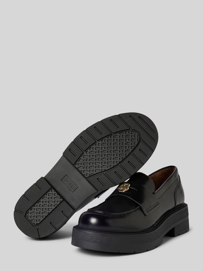 Peek & Cloppenburg BOSSPenny Loafer Aus Leder Mit Schaftbrücke Modell 'Rebby' In Black