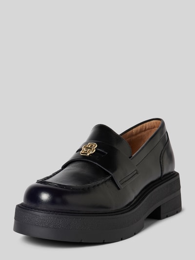 Peek & Cloppenburg BOSSPenny Loafer aus Leder mit Schaftbrücke Modell 'Rebby' in black