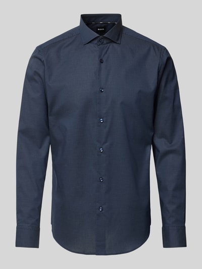 Peek & Cloppenburg BOSSRegular Fit Business-Hemd Mit Knopfleiste In Marine