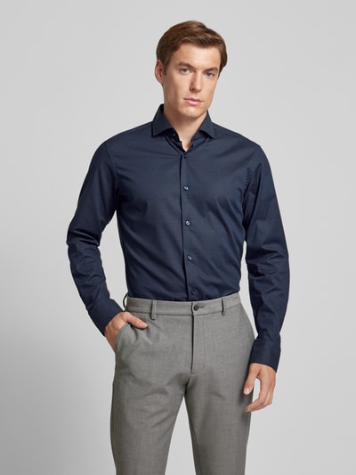 Peek & Cloppenburg BOSSRegular Fit Business-Hemd Mit Knopfleiste In Marine