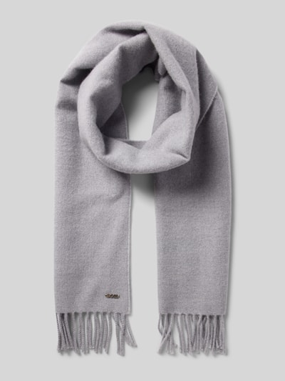 Peek & Cloppenburg BOSSSchal aus reiner Baumwolle Modell 'Zesy' in mittelgrau