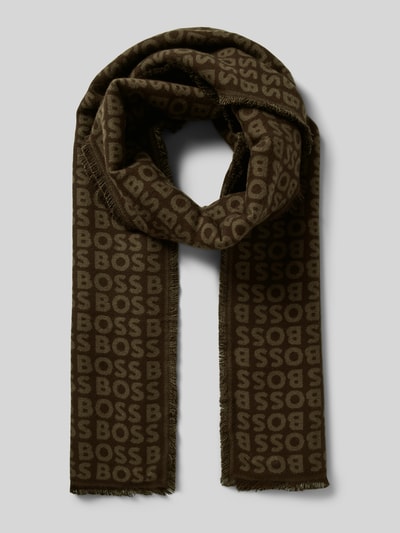 Peek & Cloppenburg BOSSSchal aus Viskose mit Label-Detail Modell 'Tadic' in hellbraun