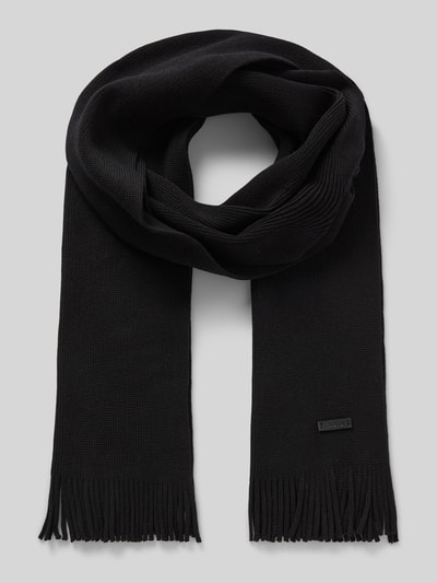 Peek & Cloppenburg BOSSSchal mit Label-Badge Modell 'Albas' in black