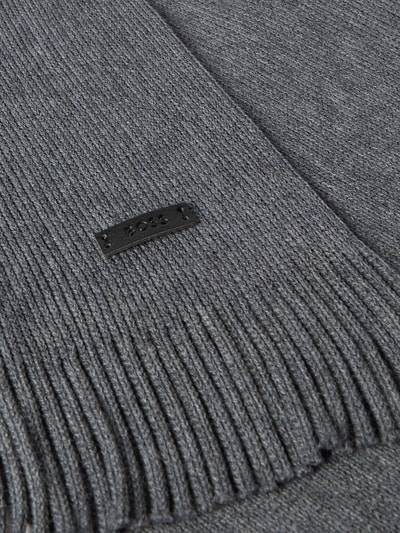 Peek & Cloppenburg BOSSSchal Mit Label-Badge Modell 'Albas' In Mittelgrau