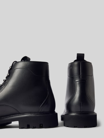 Peek & Cloppenburg BOSSSchnürboots Aus Leder Mit Zugschlaufe Modell 'Juylo' In Black