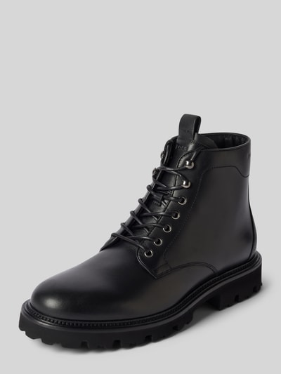 Peek & Cloppenburg BOSSSchnürboots aus Leder mit Zugschlaufe Modell 'Juylo' in black