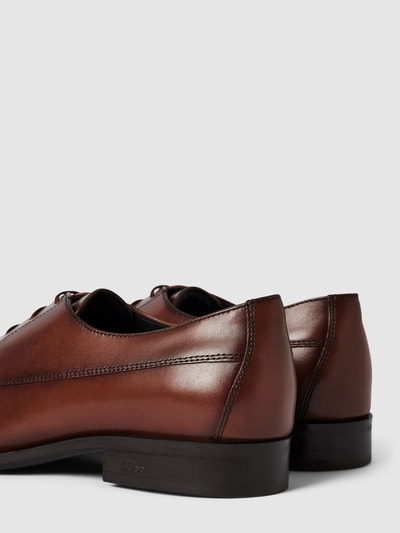 Peek & Cloppenburg BOSSSchnürschuhe Aus Leder Mit Label-Prägung Modell 'Colby' In Mittelbraun
