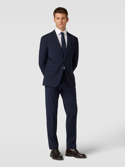 Peek & Cloppenburg BOSSSlim Fit 2-Knopf-Sakko mit Kissing Buttons Modell 'Huge' in marine