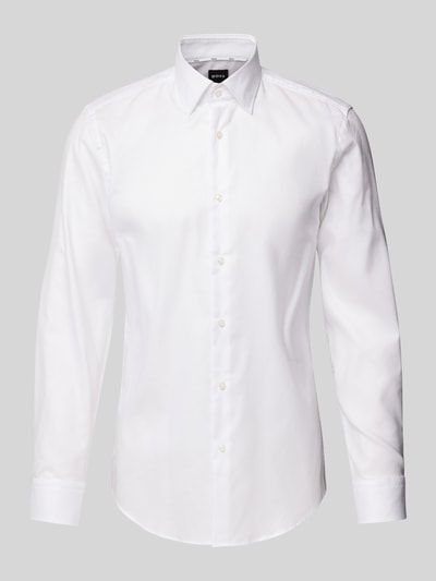 Peek & Cloppenburg BOSSSlim Fit Business-Hemd Mit Kentkragen In Weiss