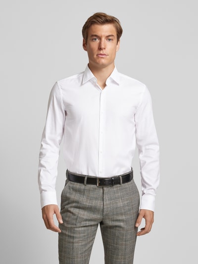 Peek & Cloppenburg BOSSSlim Fit Business-Hemd Mit Kentkragen In Weiss