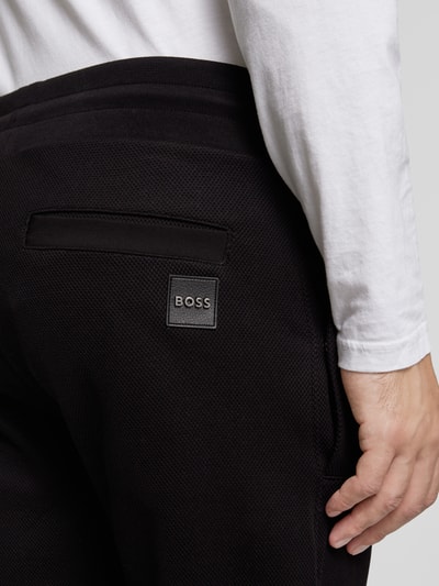 Peek & Cloppenburg BOSSSlim Fit Sweatpants Mit Strukturmuster Modell 'Lamont' In Black