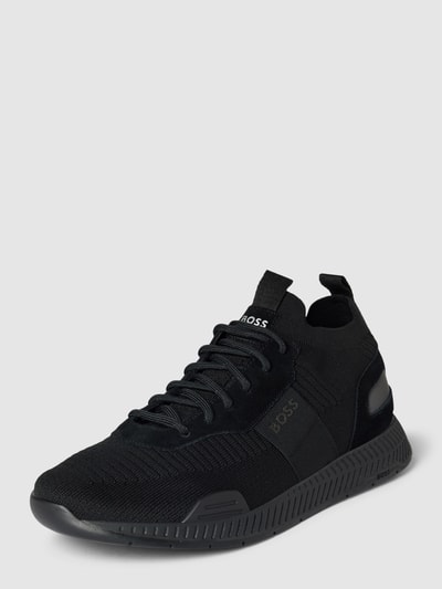 Peek & Cloppenburg BOSSSneaker aus Leder-Mix Modell 'Titanium' in black
