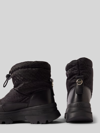 Peek & Cloppenburg BOSSSnow Boots Aus Leder Mit Tunnelzug Modell 'Foster' In Black
