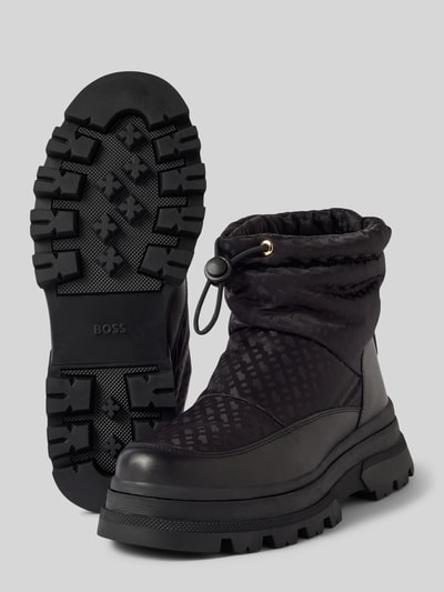 Peek & Cloppenburg BOSSSnow Boots Aus Leder Mit Tunnelzug Modell 'Foster' In Black