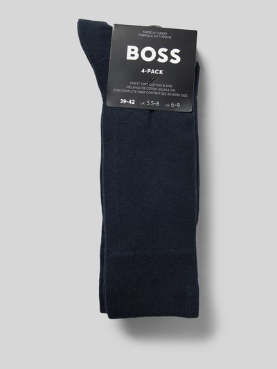 Peek & Cloppenburg BOSSSocken Mit Label-Print Im 4er-Pack In Dunkelblau