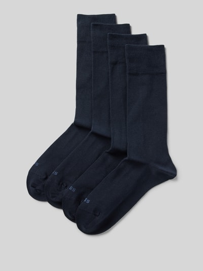 Peek & Cloppenburg BOSSSocken mit Label-Print im 4er-Pack in dunkelblau