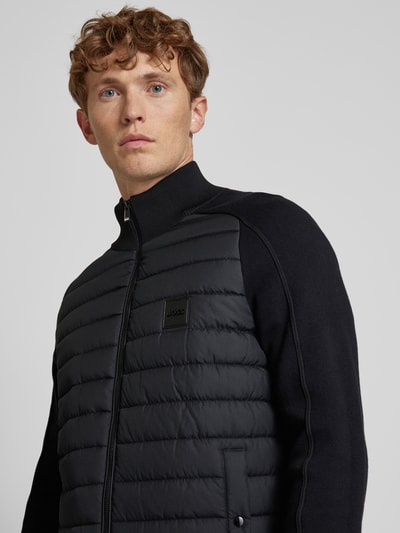 Peek & Cloppenburg BOSSStrickjacke Mit Stehkragen Modell 'Esfero' In Black