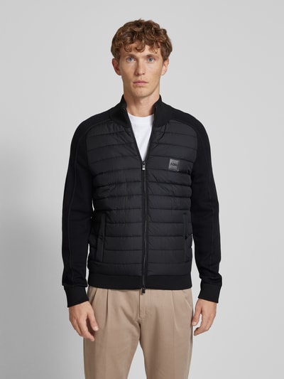 Peek & Cloppenburg BOSSStrickjacke Mit Stehkragen Modell 'Esfero' In Black