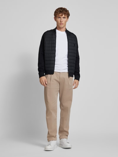 Peek & Cloppenburg BOSSStrickjacke mit Stehkragen Modell 'Esfero' in black